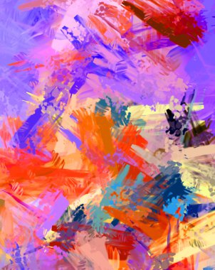 Taranmış Boyalı Soyut Arkaplan. Fırça darbesi ile boyanmış. Sanatsal canlılık ve renkli duvar kağıdı