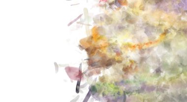 Taranmış Boyalı Soyut Arkaplan. Fırça darbesi ile boyanmış. Sanatsal canlılık ve renkli duvar kağıdı