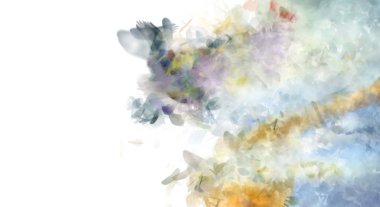 Taranmış Boyalı Soyut Arkaplan. Fırça darbesi ile boyanmış. Sanatsal canlılık ve renkli duvar kağıdı