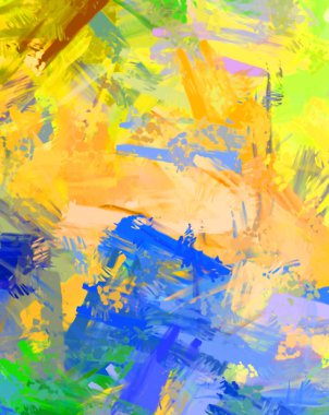 Taranmış Boyalı Soyut Arkaplan. Fırça darbesi ile boyanmış. Sanatsal canlılık ve renkli duvar kağıdı