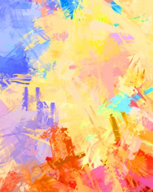 Taranmış Boyalı Soyut Arkaplan. Fırça darbesi ile boyanmış. Sanatsal canlılık ve renkli duvar kağıdı