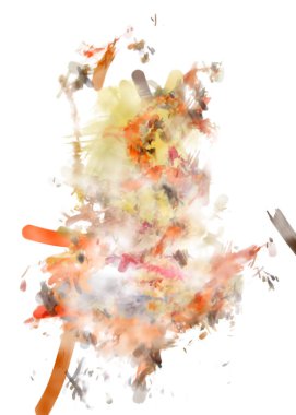 Taranmış Boyalı Soyut Arkaplan. Fırça darbesi ile boyanmış. Sanatsal canlılık ve renkli duvar kağıdı