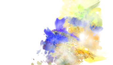 Taranmış Boyalı Soyut Arkaplan. Fırça darbesi ile boyanmış. Sanatsal canlılık ve renkli duvar kağıdı