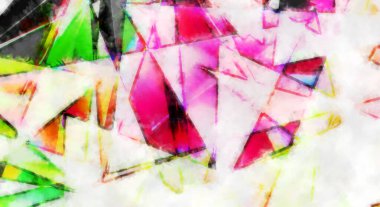 Modern sanat. Renkli çağdaş sanat eserleri. Renkli boya darbeleri. Soyut arkaplanda fırça darbeleri. fırça boyası.