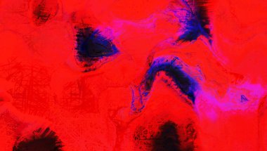 Modern sanat. Renkli çağdaş sanat eserleri. Renkli boya darbeleri. Soyut arkaplanda fırça darbeleri. fırça boyası.