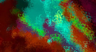 Taranmış Boyalı Soyut Arkaplan. Fırça darbesi ile boyanmış. Sanatsal canlılık ve renkli duvar kağıdı.