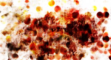 Modern sanat. Renkli çağdaş sanat eserleri. Renkli boya darbeleri. Soyut arkaplanda fırça darbeleri. fırça boyası.