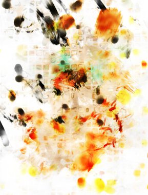 Modern sanat. Renkli çağdaş sanat eserleri. Renkli boya darbeleri. Soyut arkaplanda fırça darbeleri. fırça boyası.