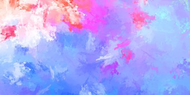 Taranmış Boyalı Soyut Arkaplan. Fırça darbesi ile boyanmış. Sanatsal canlılık ve renkli duvar kağıdı.