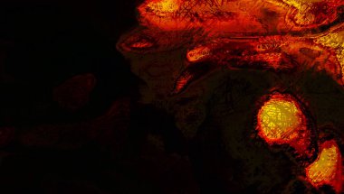 Modern sanat. Renkli çağdaş sanat eserleri. Renkli boya darbeleri. Soyut arkaplanda fırça darbeleri. fırça boyası.