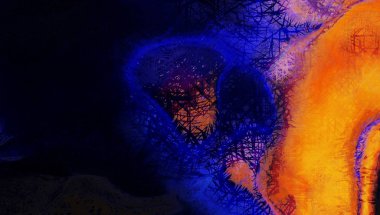 Modern sanat. Renkli çağdaş sanat eserleri. Renkli boya darbeleri. Soyut arkaplanda fırça darbeleri. fırça boyası.