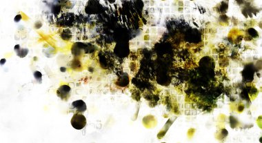 Modern sanat. Renkli çağdaş sanat eserleri. Renkli boya darbeleri. Soyut arkaplanda fırça darbeleri. fırça boyası.