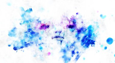 Modern sanat. Renkli çağdaş sanat eserleri. Renkli boya darbeleri. Soyut arkaplanda fırça darbeleri. fırça boyası.