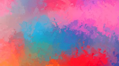 Taranmış Boyalı Soyut Arkaplan. Fırça darbesi ile boyanmış. Sanatsal canlılık ve renkli duvar kağıdı.