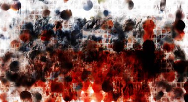 Modern sanat. Renkli çağdaş sanat eserleri. Renkli boya darbeleri. Soyut arkaplanda fırça darbeleri. fırça boyası.