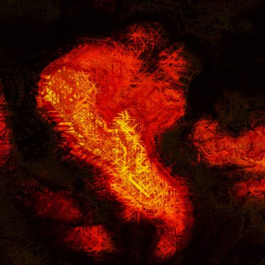 Modern sanat. Renkli çağdaş sanat eserleri. Renkli boya darbeleri. Soyut arkaplanda fırça darbeleri. fırça boyası.