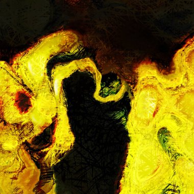 Modern sanat. Renkli çağdaş sanat eserleri. Renkli boya darbeleri. Soyut arkaplanda fırça darbeleri. fırça boyası.