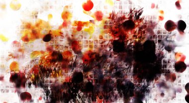 Modern sanat. Renkli çağdaş sanat eserleri. Renkli boya darbeleri. Soyut arkaplanda fırça darbeleri. fırça boyası.