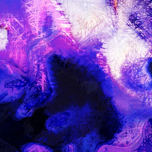 Современное Искусство Красочные Произведения Современного Искусства Цветные Штрихи Краски Мазки — стоковое фото
