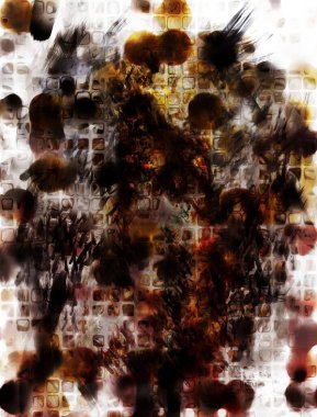 Modern sanat. Renkli çağdaş sanat eserleri. Renkli boya darbeleri. Soyut arkaplanda fırça darbeleri. fırça boyası.