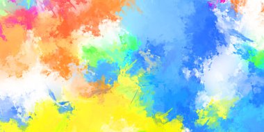 Taranmış Boyalı Soyut Arkaplan. Fırça darbesi ile boyanmış. Sanatsal canlılık ve renkli duvar kağıdı.