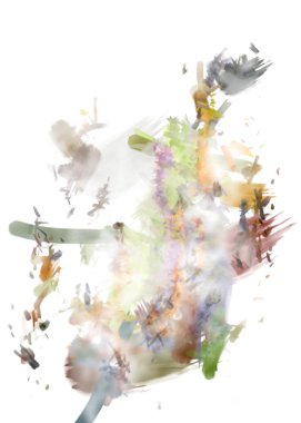 Taranmış Boyalı Soyut Arkaplan. Fırça darbesi ile boyanmış. Sanatsal canlılık ve renkli duvar kağıdı