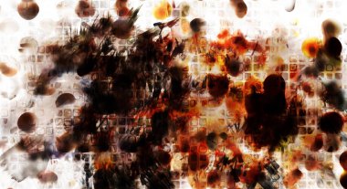 Modern sanat. Renkli çağdaş sanat eserleri. Renkli boya darbeleri. Soyut arkaplanda fırça darbeleri. fırça boyası.