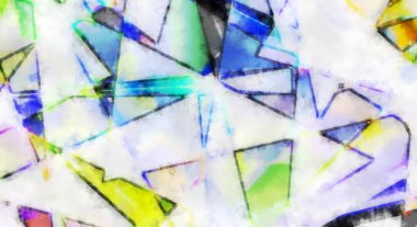 Modern sanat. Renkli çağdaş sanat eserleri. Renkli boya darbeleri. Soyut arkaplanda fırça darbeleri. fırça boyası.