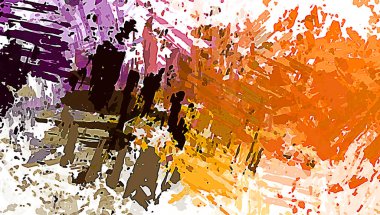 Taranmış Boyalı Soyut Arkaplan. Fırça darbesi ile boyanmış. Sanatsal canlılık ve renkli duvar kağıdı