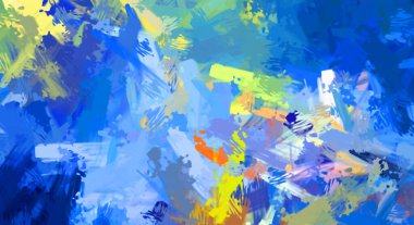 Taranmış Boyalı Soyut Arkaplan. Fırça darbesi ile boyanmış. Sanatsal canlılık ve renkli duvar kağıdı