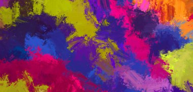 Taranmış Boyalı Soyut Arkaplan. Fırça darbesi ile boyanmış. Boya darbeleri. 2B Görüntü.