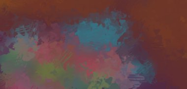 Taranmış Boyalı Soyut Arkaplan. Fırça darbesi ile boyanmış. Boya darbeleri. 2B Görüntü.