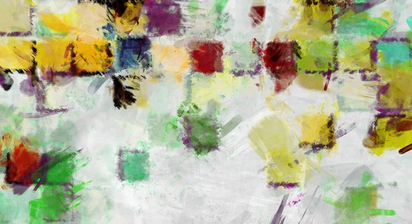 现代艺术 多彩的当代艺术 色彩斑斓的颜料 在抽象背景上的笔划 — 图库照片