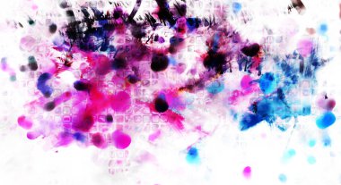 Modern sanat. Renkli çağdaş sanat eserleri. Renkli boya darbeleri. Soyut arkaplanda fırça darbeleri. fırça boyası.