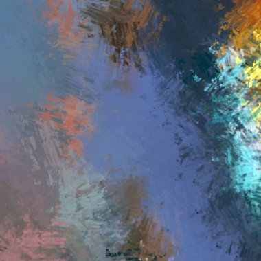Taranmış Boyalı Soyut Arkaplan. Fırça darbesi ile boyanmış. Boya darbeleri. 2B Görüntü.
