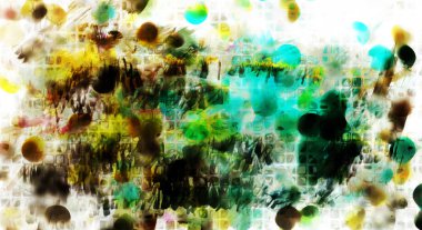 Modern sanat. Renkli çağdaş sanat eserleri. Renkli boya darbeleri. Soyut arkaplanda fırça darbeleri. fırça boyası.
