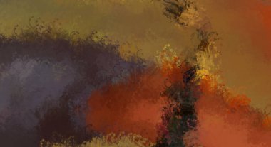 Taranmış Boyalı Soyut Arkaplan. Fırça darbesi ile boyanmış. Boya darbeleri. 2B Görüntü.