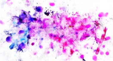 Modern sanat. Renkli çağdaş sanat eserleri. Renkli boya darbeleri. Soyut arkaplanda fırça darbeleri. fırça boyası.