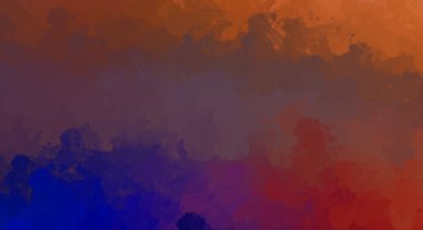 Taranmış Boyalı Soyut Arkaplan. Fırça darbesi ile boyanmış. Boya darbeleri. 2B Görüntü.