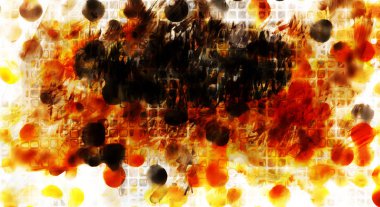 Modern sanat. Renkli çağdaş sanat eserleri. Renkli boya darbeleri. Soyut arkaplanda fırça darbeleri. fırça boyası.