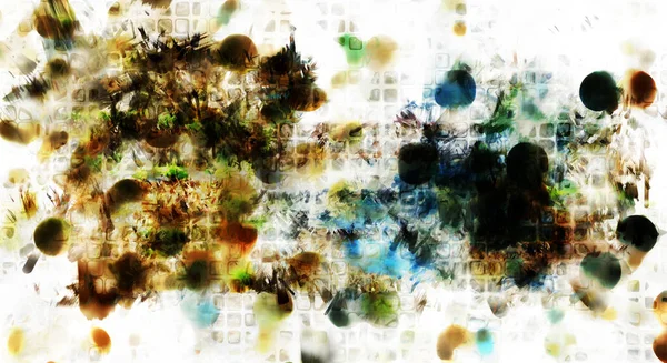 Modern sanat. Renkli çağdaş sanat eserleri. Renkli boya darbeleri. Soyut arkaplanda fırça darbeleri. fırça boyası.