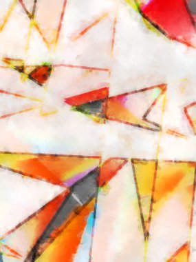 Modern sanat. Renkli çağdaş sanat eserleri. Renkli boya darbeleri. Soyut arkaplanda fırça darbeleri. fırça boyası.