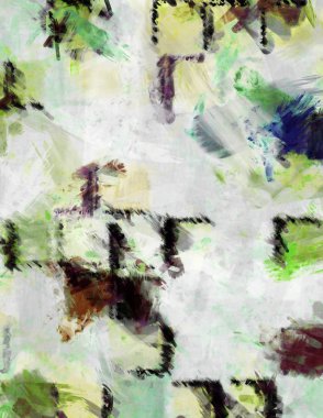 Modern sanat. Renkli çağdaş sanat eserleri. Renkli boya darbeleri. Soyut arkaplanda fırça darbeleri. fırça boyası.