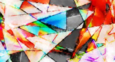 Modern sanat. Renkli çağdaş sanat eserleri. Renkli boya darbeleri. Soyut arkaplanda fırça darbeleri. fırça boyası.