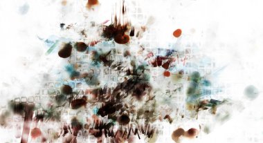 Modern sanat. Renkli çağdaş sanat eserleri. Renkli boya darbeleri. Soyut arkaplanda fırça darbeleri. fırça boyası.