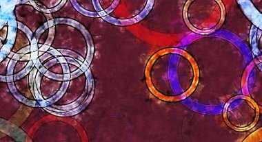 Modern sanat. Renkli çağdaş sanat eserleri. Renkli boya darbeleri. Soyut arkaplanda fırça darbeleri. fırça boyası.