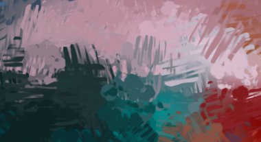 Taranmış Boyalı Soyut Arkaplan. Fırça darbesi ile boyanmış. Boya darbeleri. 2B Görüntü.