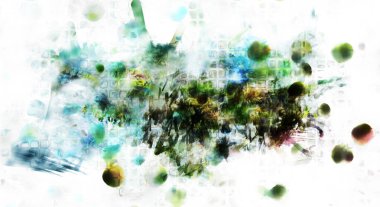 Modern sanat. Renkli çağdaş sanat eserleri. Renkli boya darbeleri. Soyut arkaplanda fırça darbeleri. fırça boyası.