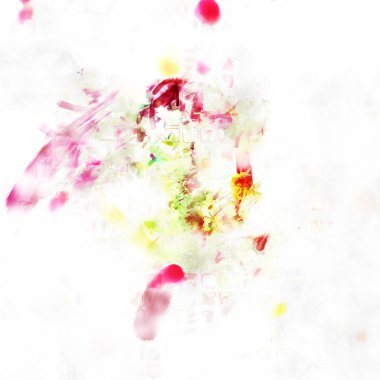 Modern sanat. Renkli çağdaş sanat eserleri. Renkli boya darbeleri. Soyut arkaplanda fırça darbeleri. fırça boyası.