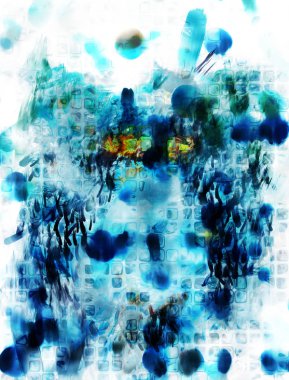 Modern sanat. Renkli çağdaş sanat eserleri. Renkli boya darbeleri. Soyut arkaplanda fırça darbeleri. fırça boyası.